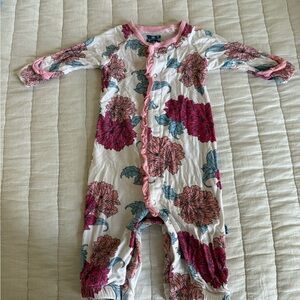 Kickee Pants Pink Trim Baby converter gown